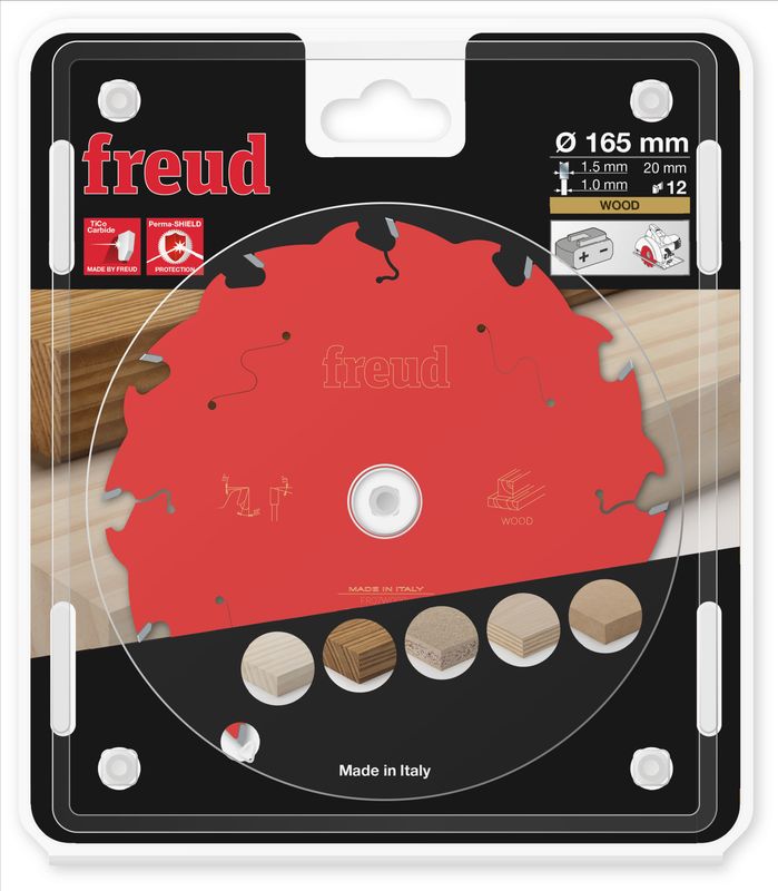 165x20 | Z12 | Tannbredde 1,7 mm | Tre | Freud sagblad for Sirkelsag