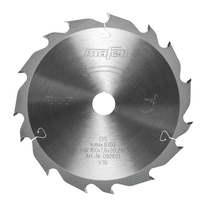 Hovedbilde MAFELL KSB-WL160 GT Sagblad 160×20 mm – Z15 – Langsgående tre – 092601