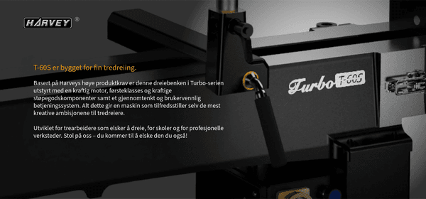 Hovedbilde Harvey Dreiebenk TURBO T-60S 610 x 1220mm med Servo Motor