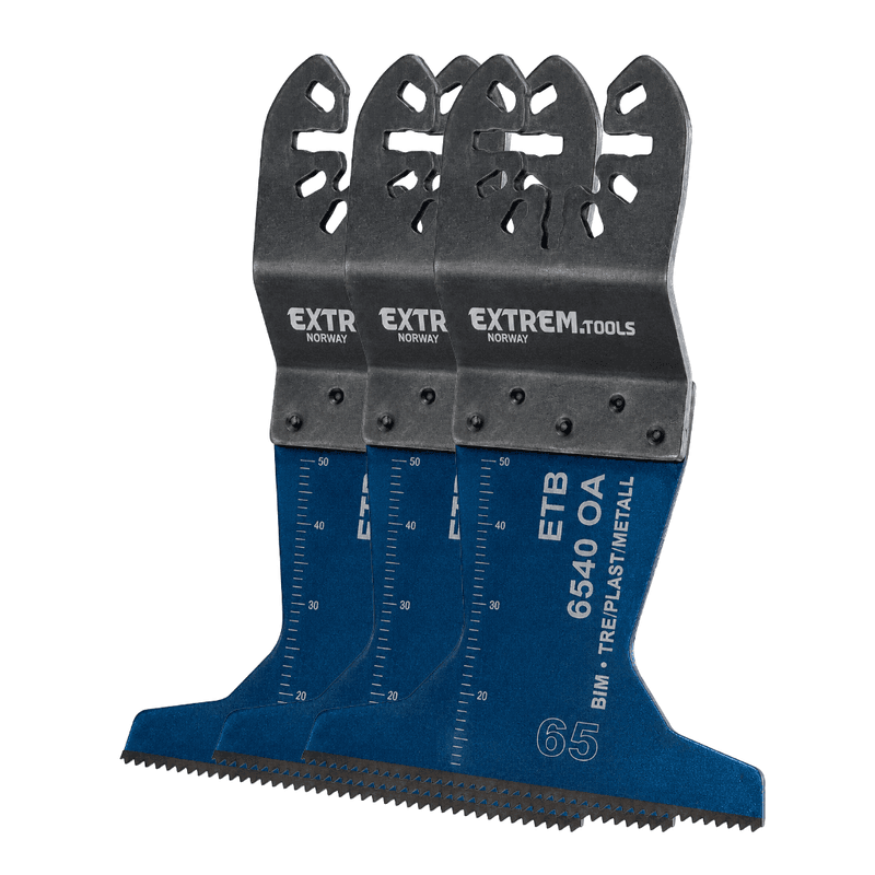 Multikutterblad 3.stk. for tre - plast 65x40mm
