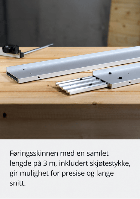 Hovedbilde Mafell Føringsskinne | 3 m | 2-delt | m/skjøtestykke